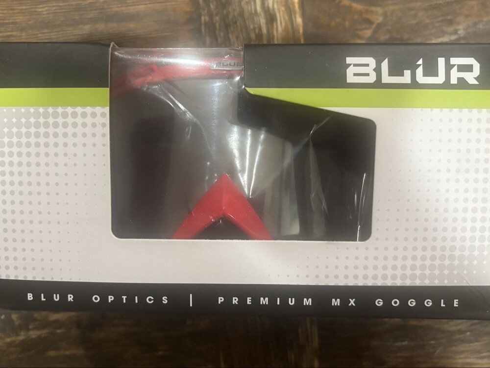 Blur Optics MX Goggle Red Black Adult Motocross Dirt Bike ATV UTV
